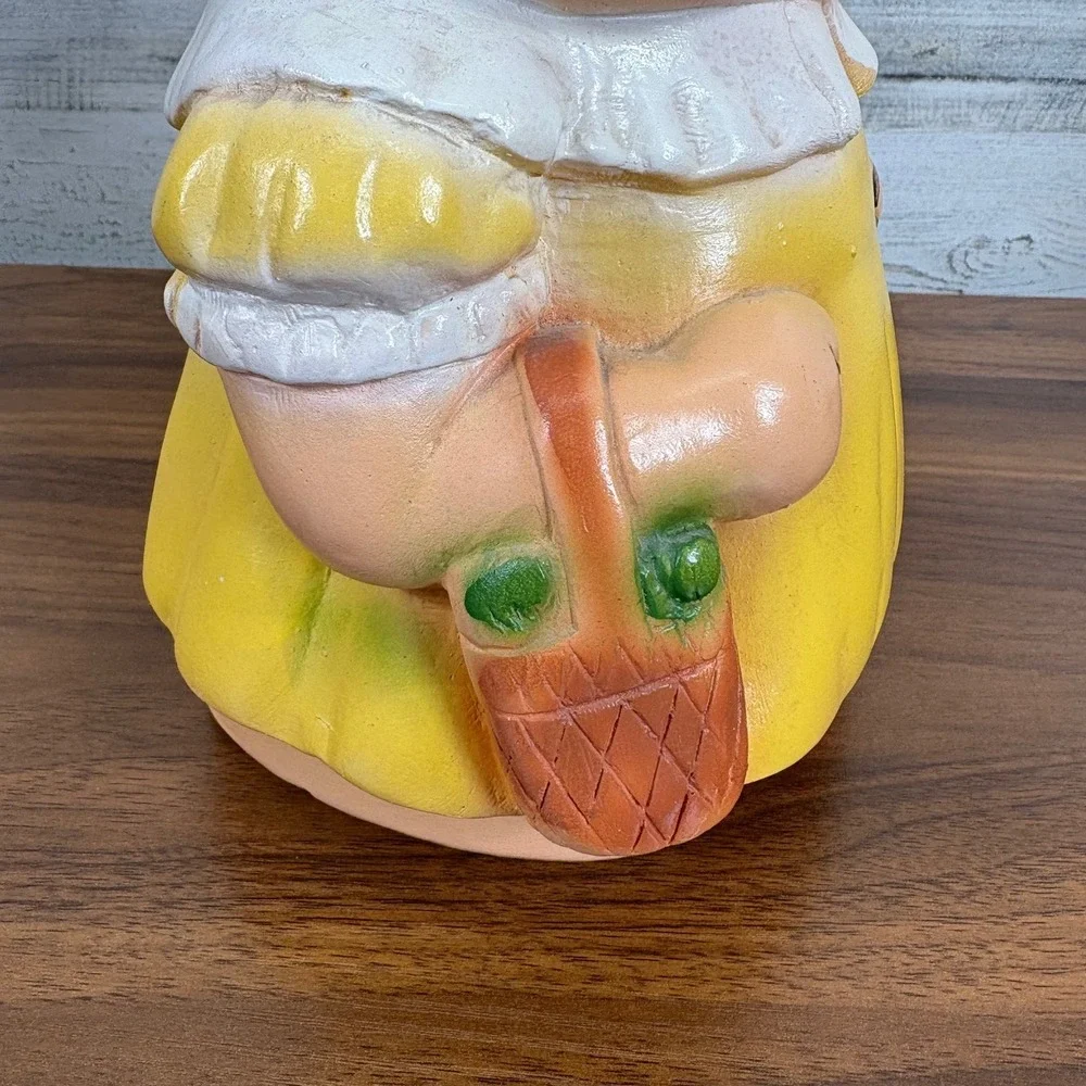 Vintage Chalkware Piggy Bank Hand Painted‎ Large 11